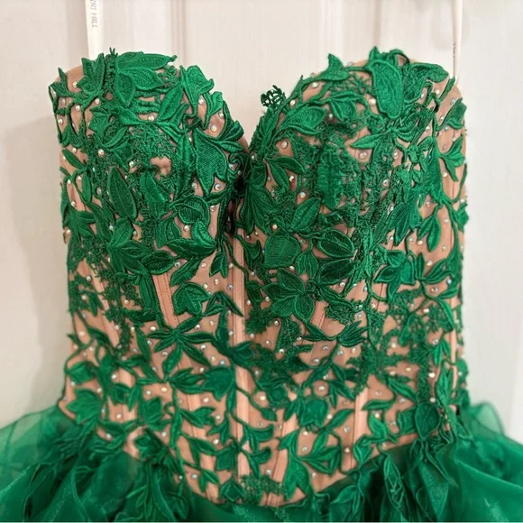 tutu dress green Pondersoa Tutu Dress Jade / 4-5 Years / Shell: (Knitted Fabric 100% Cotton, Net Fabric 100% Nylon) Lining: (Woven Fabric 100% cotton) Exclusive of